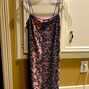 Small multicolored small spaghetti strap dress.